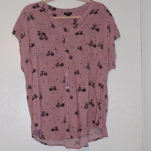 Torrid Bicycle Print Blouse